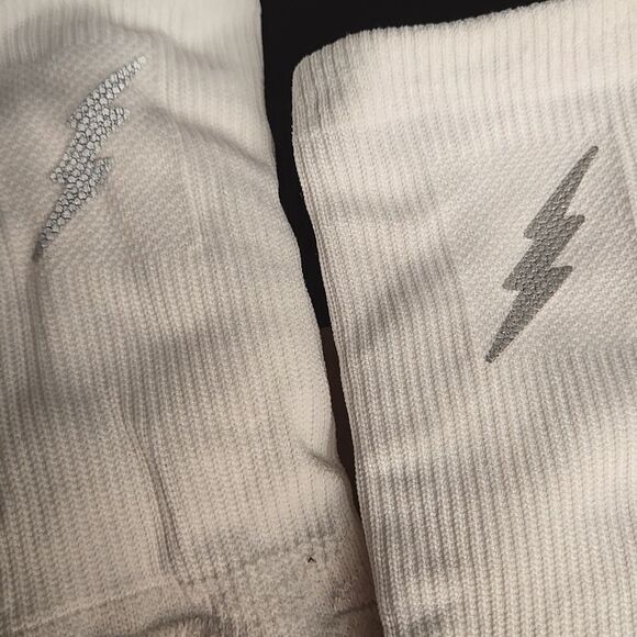 Nike size small socks 1 Pair Dri Fit Higg Tube White Orange Blue Lightening Bolt - Picture 8 of 16